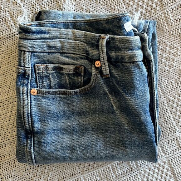 Good American GOOD CURVE STRAIGHT FRAY HEM JEANS GCSFH127T BLUE313 Size 8/29 - Picture 11 of 11